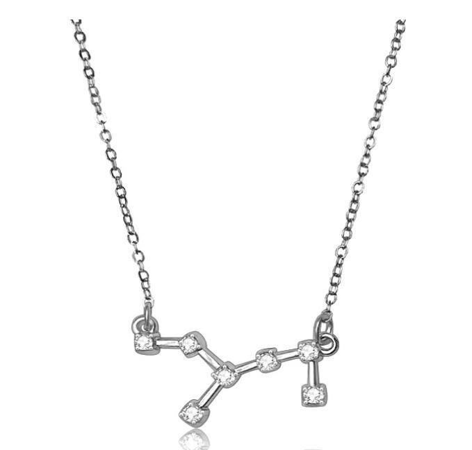 Starluxe Zodiac Crystal Charm Bracelet – 12 Constellation Edition (Gold-Tone Chain)