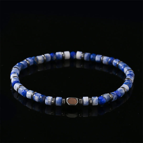 Buddha Stone Sodalite Hematite Blue Aventurine Intuition Bracelet