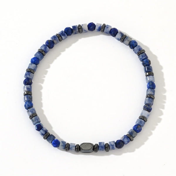 Buddha Stone Sodalite Hematite Blue Aventurine Intuition Bracelet