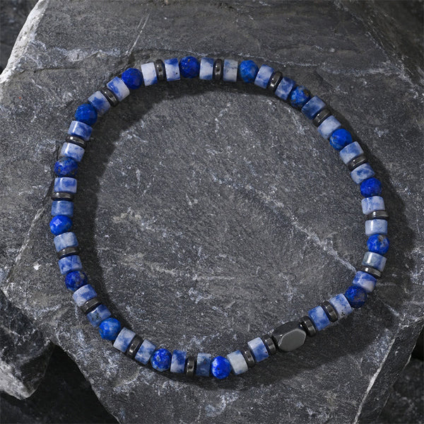 Buddha Stone Sodalite Hematite Blue Aventurine Intuition Bracelet