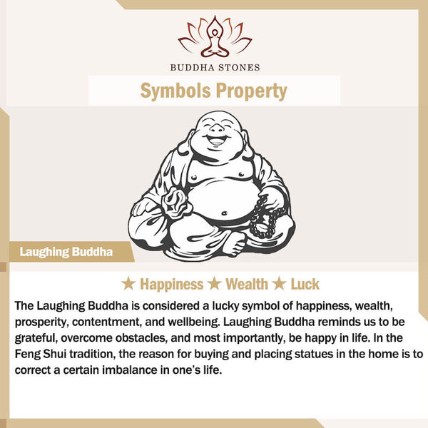 Buddha Stones Copper Laughing Buddha Pattern Happiness Necklace Pendant