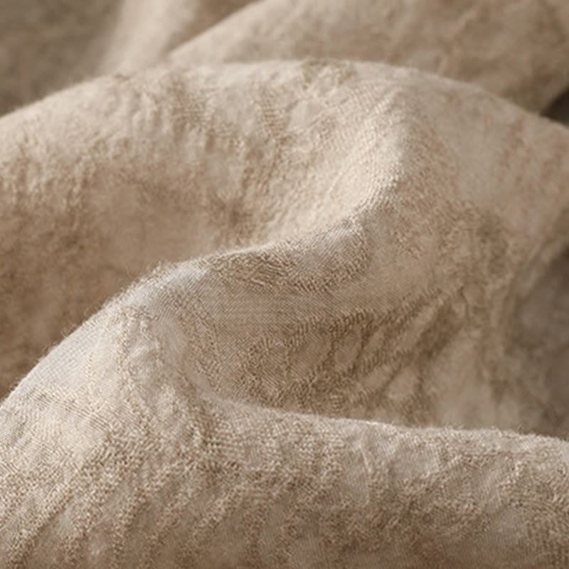 Buddha Stones Casual Crew Neck Women's Lace-up Half Sleeve Shirt