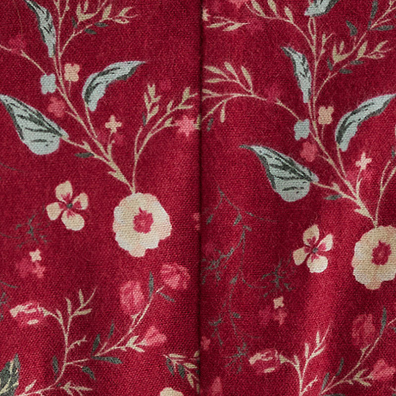 Buddha Stones Ethnic Printing Drawstring Long Sleeve Cotton Linen Maxi Dress With Pockets