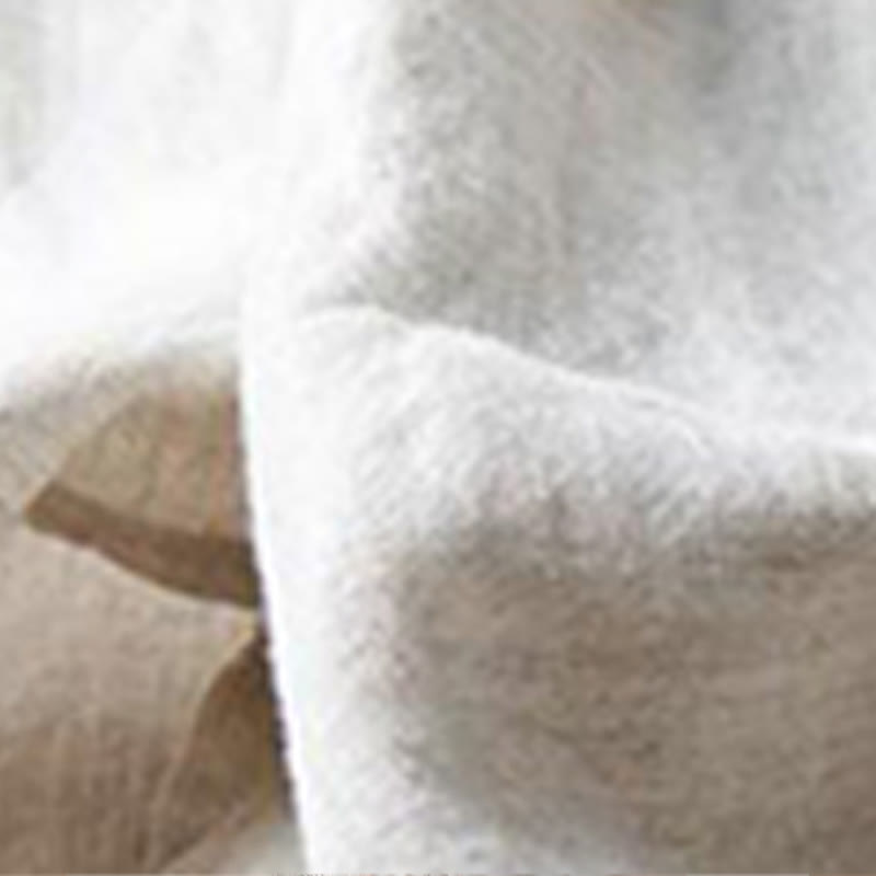 Buddha Stones Casual Cotton Slit Hem Women's 7-8 Length Wide Leg Pants With Pockets