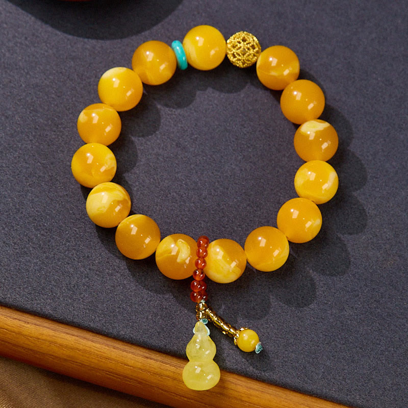 Buddha Stones Amber Gourd Multilayer Confidence Bracelet