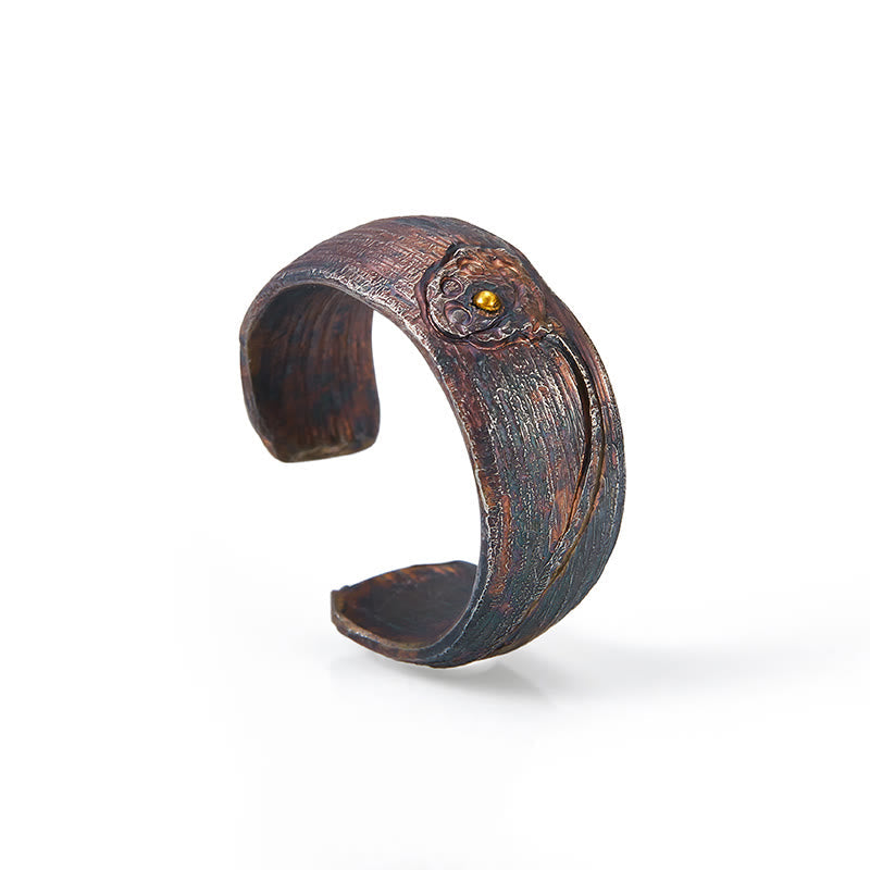 Buddha Stones 999 Sterling Silver Lotus Balance Ring