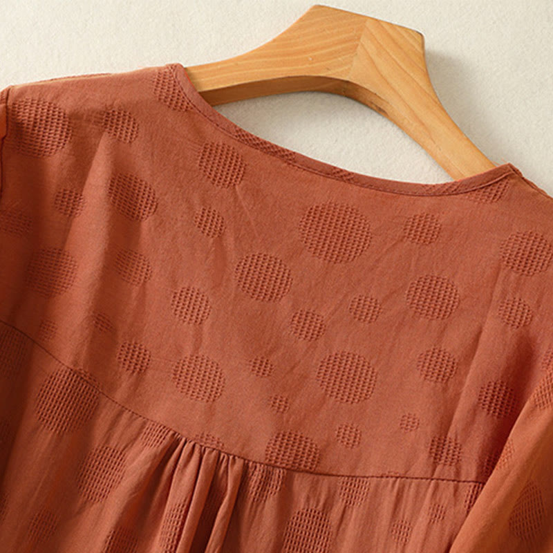 Buddha Stones 2pcs Plain Women's Short Sleeve Shirt Harem Pants Meditation Clothing Set