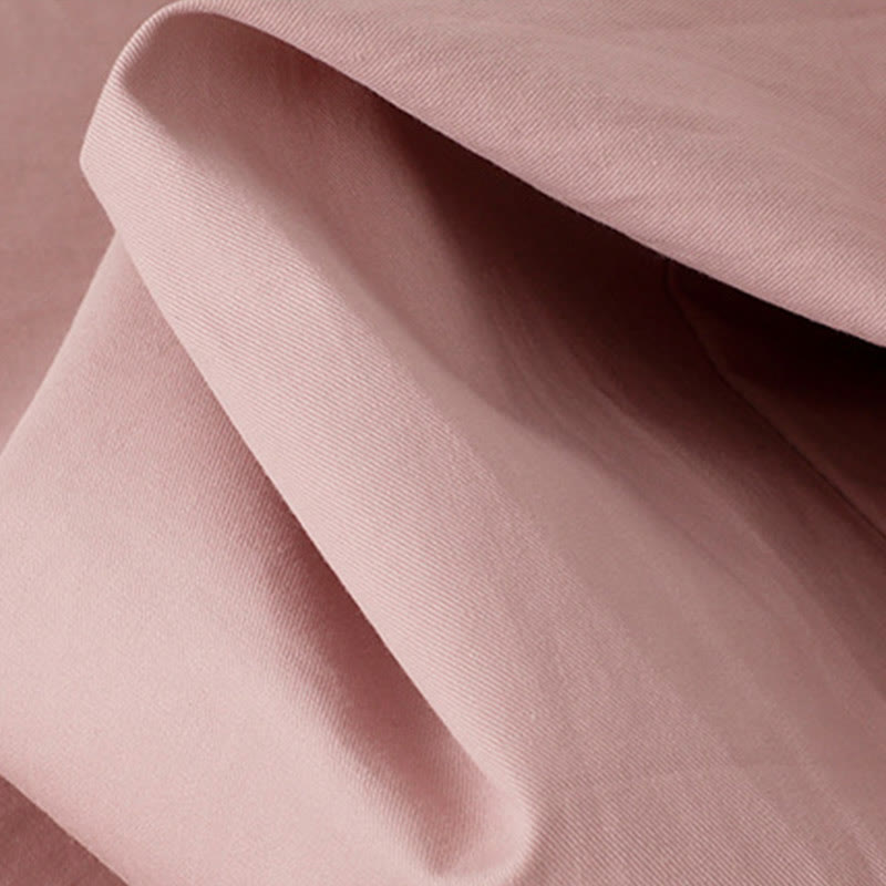 Buddha Stones Casual Plain High Waist Women's Polyester 7-8 Length Wide Leg Pants With Pockets