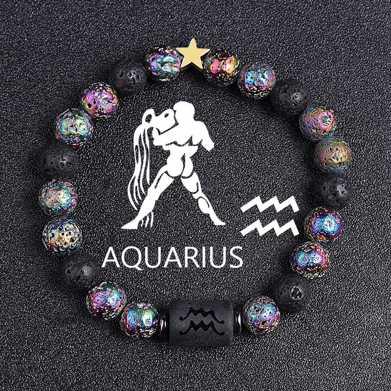 Zodiac Terra Natural Stone Bracelet – 12 Constellation Edition