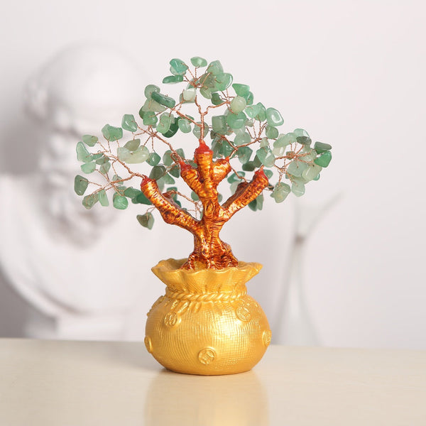 Emerald Flow – Green Aventurine Feng Shui Money Tree of Prosperity & Luck