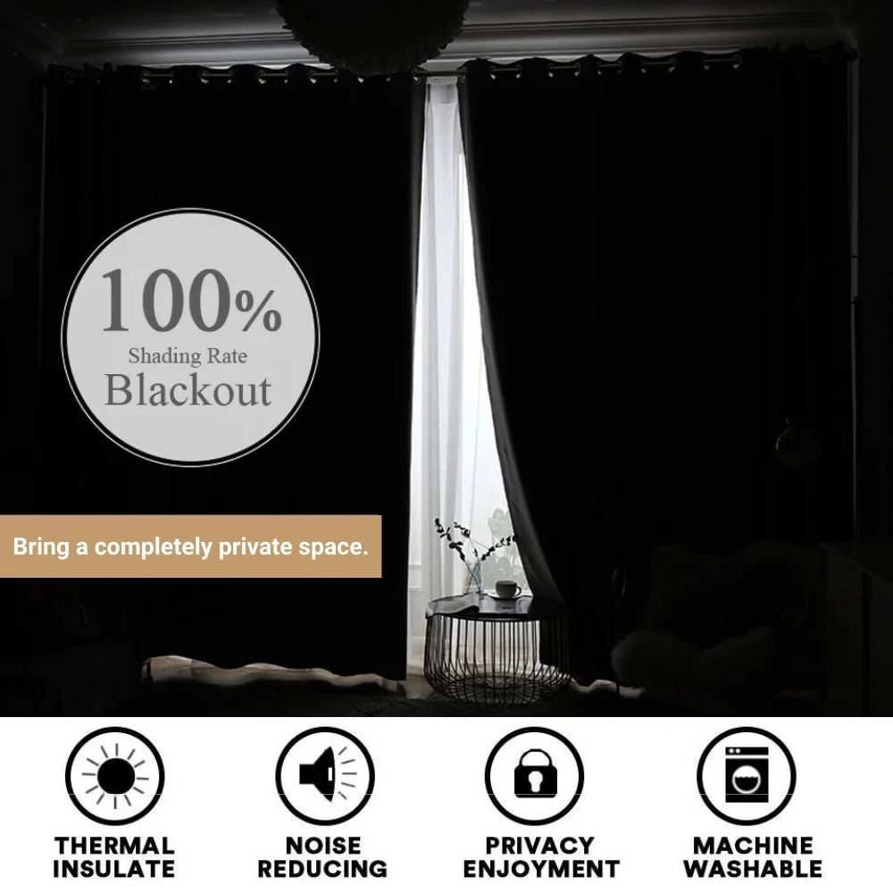 Olee Nightfall LinenGuard Blackout Curtains  (1 Panel)